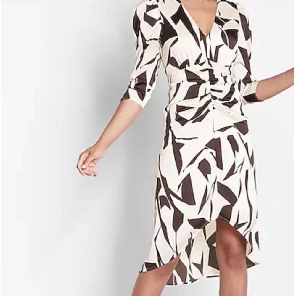 High-low Abstract Pattern Dress - Picture 6 of 6